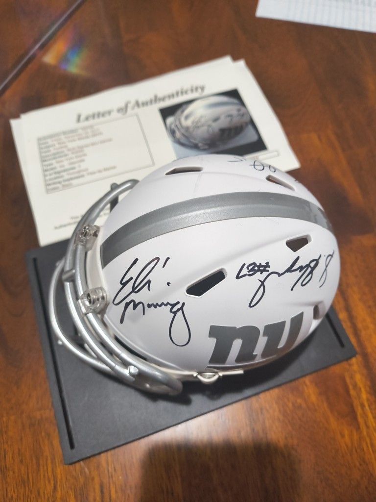 Multi Signed Mini Helmet Riddell Ice Alternate