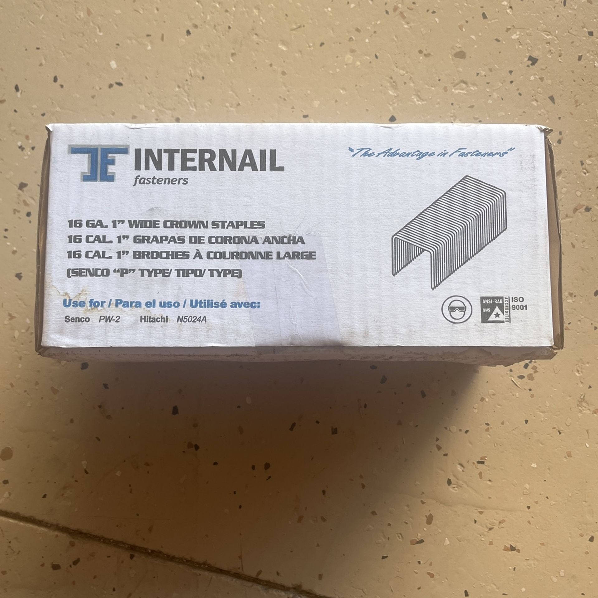 Unopened Box 16ga 1”  Crown Staple