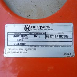 Husqvarna Riding Lawn Mower