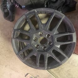 Original Cybertruck wheels with tire pressure sensors.