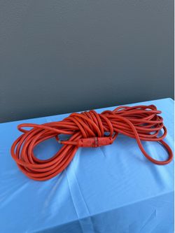 50 ft Orange Heavy Duty Outdoor Extension Cord, Abrasion Resistant, 15A, PVC