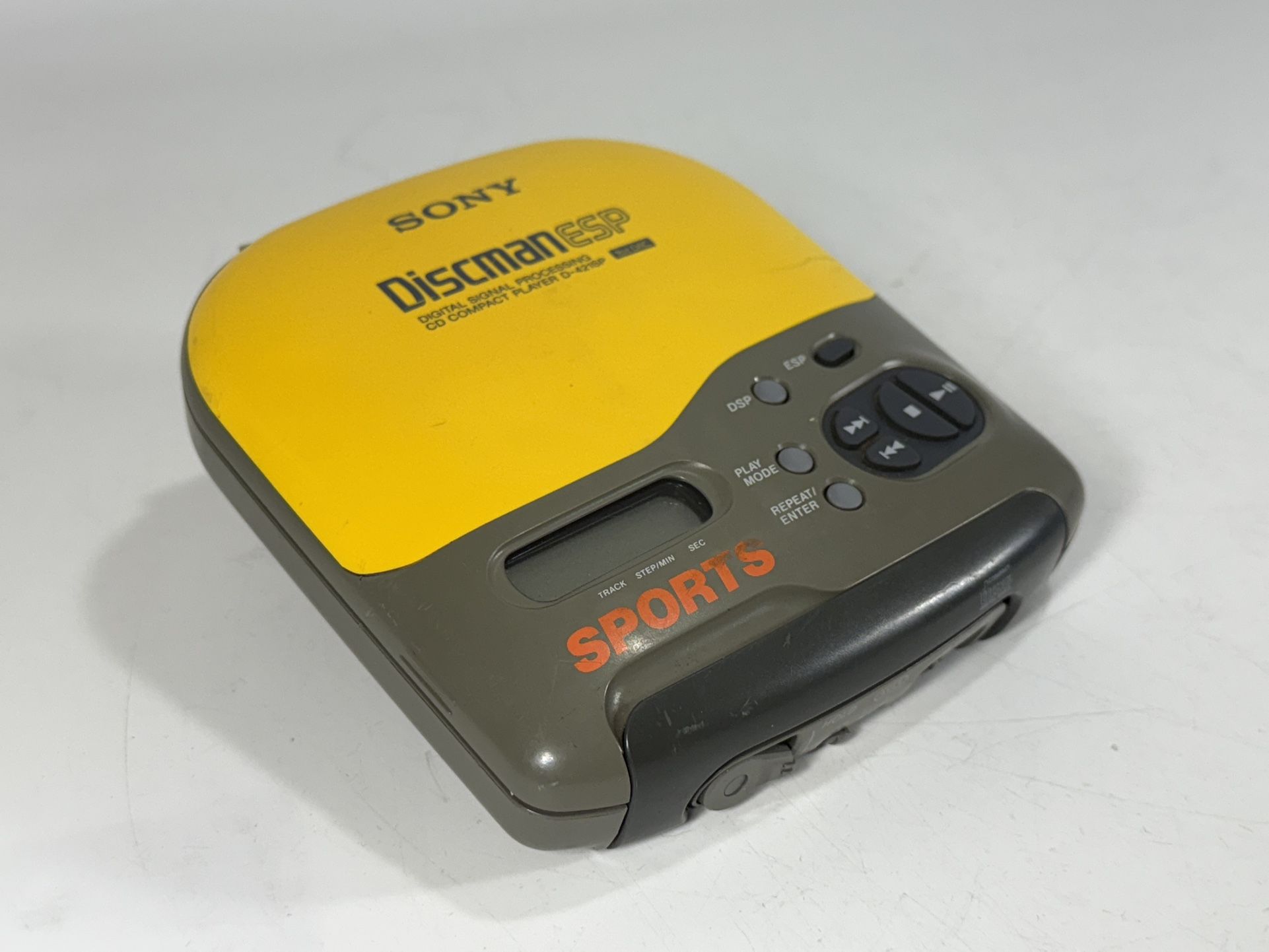 Sony Sports Discman ESP Yellow D 421SP Portable CD Player ~ NOT