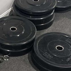 Set Of Rubber Olympic Weights Plates 