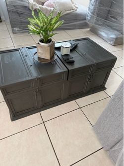Dark Grey Trunk Coffee Table