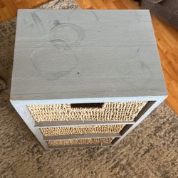 3 Wicker Basket Storage Drawers 