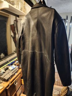 .leather Trench Coat