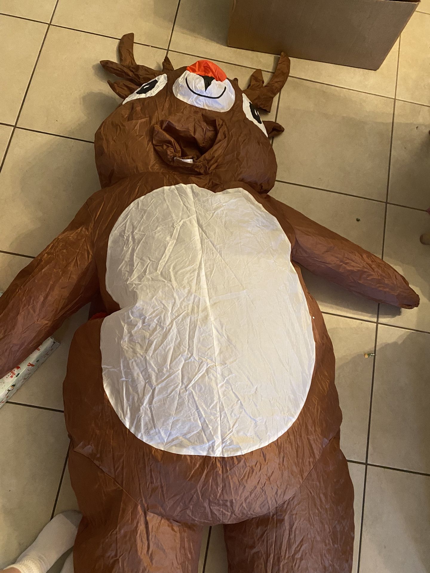 Christmas Inflatable Rudolph Costume Size Medium