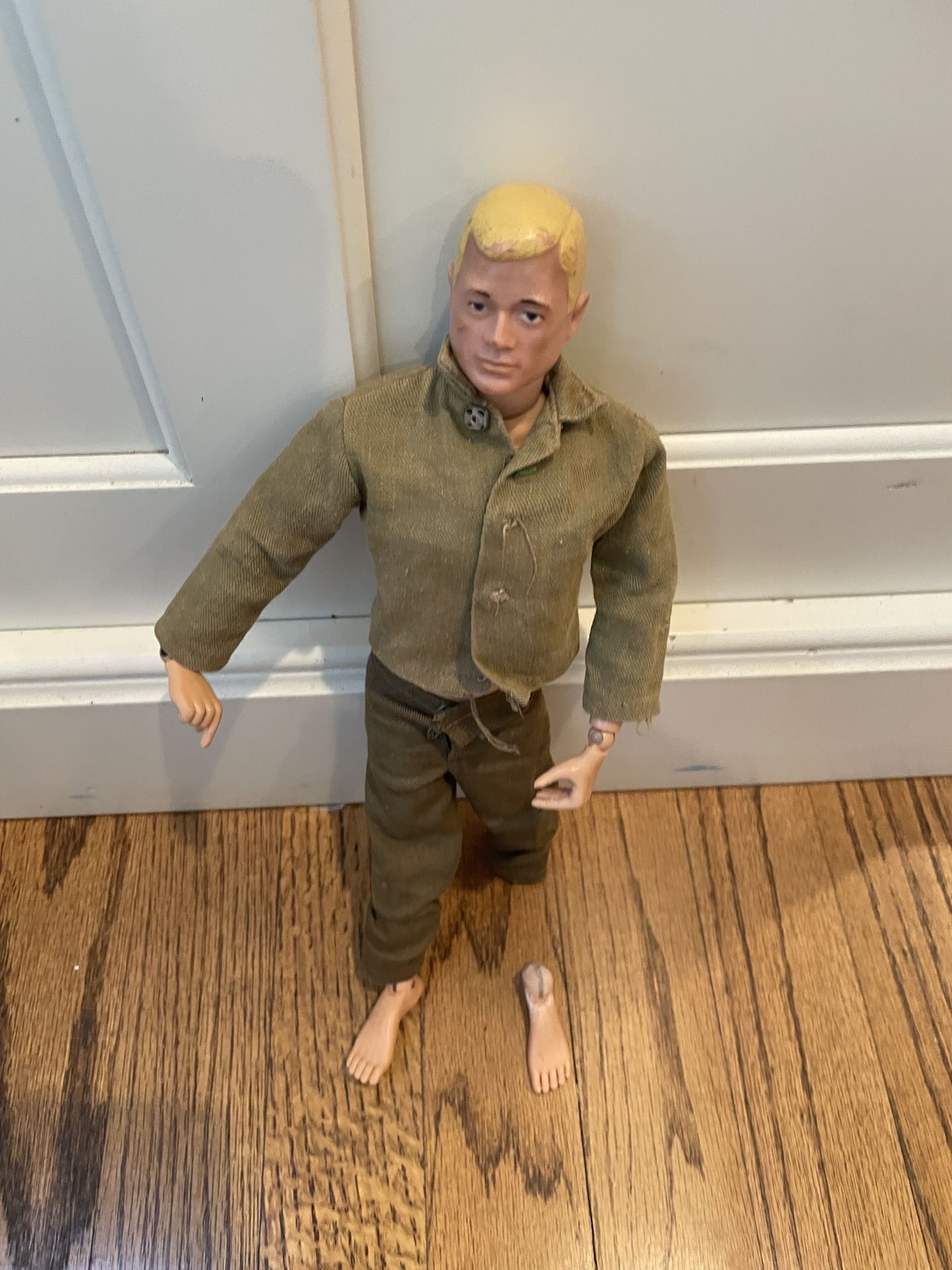 GI Joe Vintage 1964 "Patent Pending" Blonde Hair 11.5" Action Figure-**AS IS*. Condition is pre owned and am selling "as is" because one of the feet i