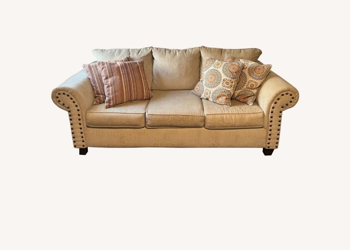 Artisenal beige sofa/couch