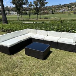 7pc Modular Outdoor Patio Furniture Set 