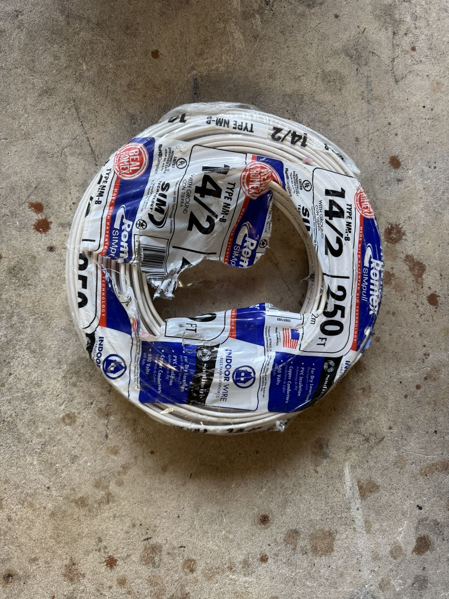 14/2 Wire 250 Ft New