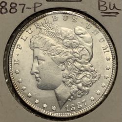 1887-P  BU MORGAN SILVER DOLLAR BEAUTIFUL COIN