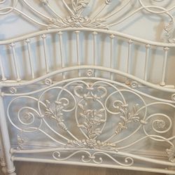 Antique Ivory Twin Bed Frame