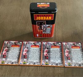 1996 Upper Deck Michael Jordan Collectors Tin Set with 4 All-Metal Cards