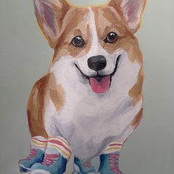 Corgi canvas
