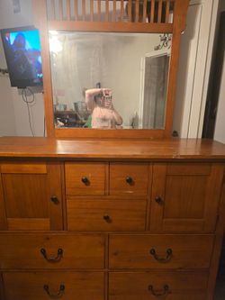 Dresser with mirror