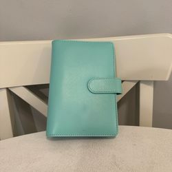 Teal A6 6-Ring Binder with 12 Clear Envelopes