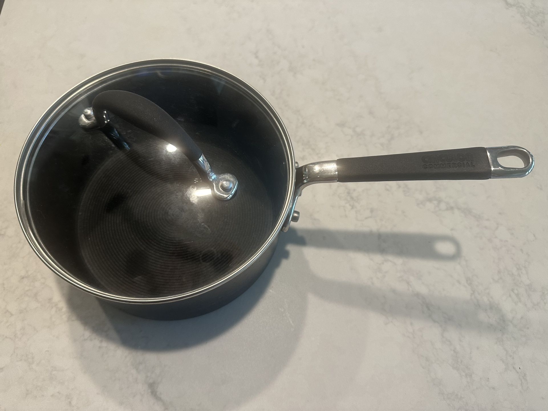 Circulon Hard- Anodized Commercial Nonstick 3 Quart Saucepan w/ Glass Lid