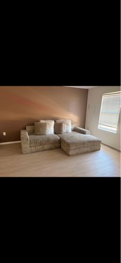 Beige courdurory  couch