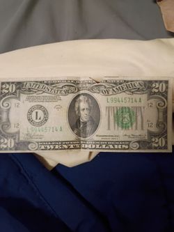 Rare 1934 $20 dollar bill