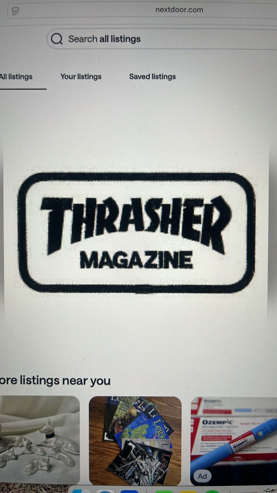 Thrasher skateboard magazines:gear 80’s Vintage