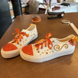 Bedazzled tennis shoes