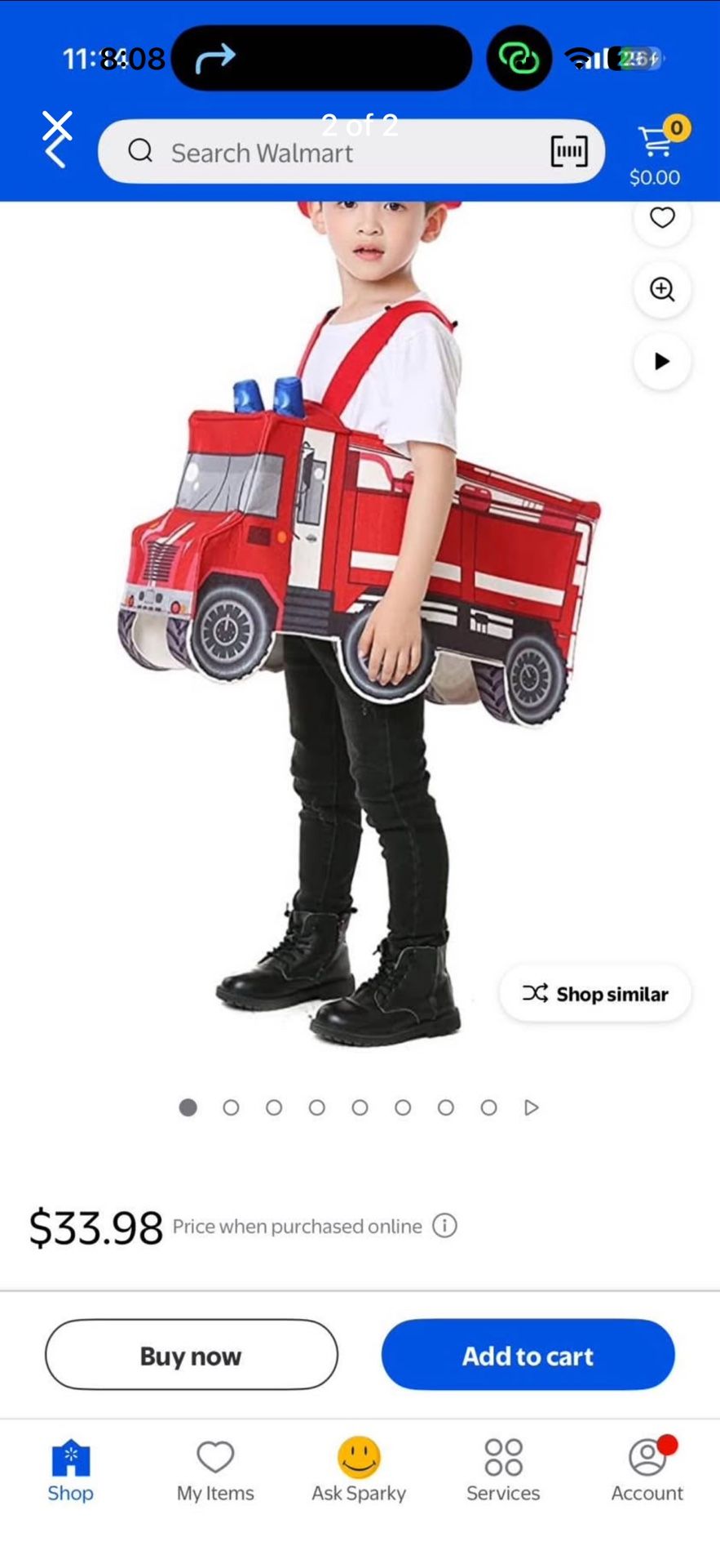 Fire truck Costume For Toddlers/ Disfraz De Camion 