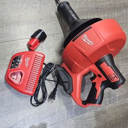 Milwaukee
M12 12-V Lithium-Ion Cordless Drain Snake Auger W/ (1) 2.0Ah Battery, 5/16 in. x 25 ft. Cable, Charger,