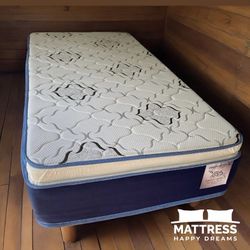 Twin Size Mattress Pillow Top 14” Inches  Excellent Comfort Also Available: Full, Queen And King New From Factory With Its Plastic Same Day Delivery 