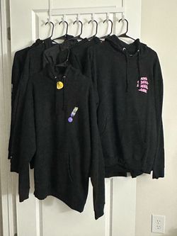 Lot of (6) ASSC Anti Social Social Club Hoodies and (1) Jacket - Size Large