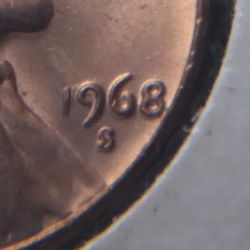 1968 S Lincoln Error Cent Double Die DDO
