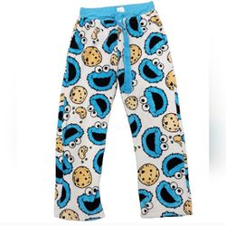 Sesame Street Size Medium Cookie Monster Fleece Pajama Bottoms