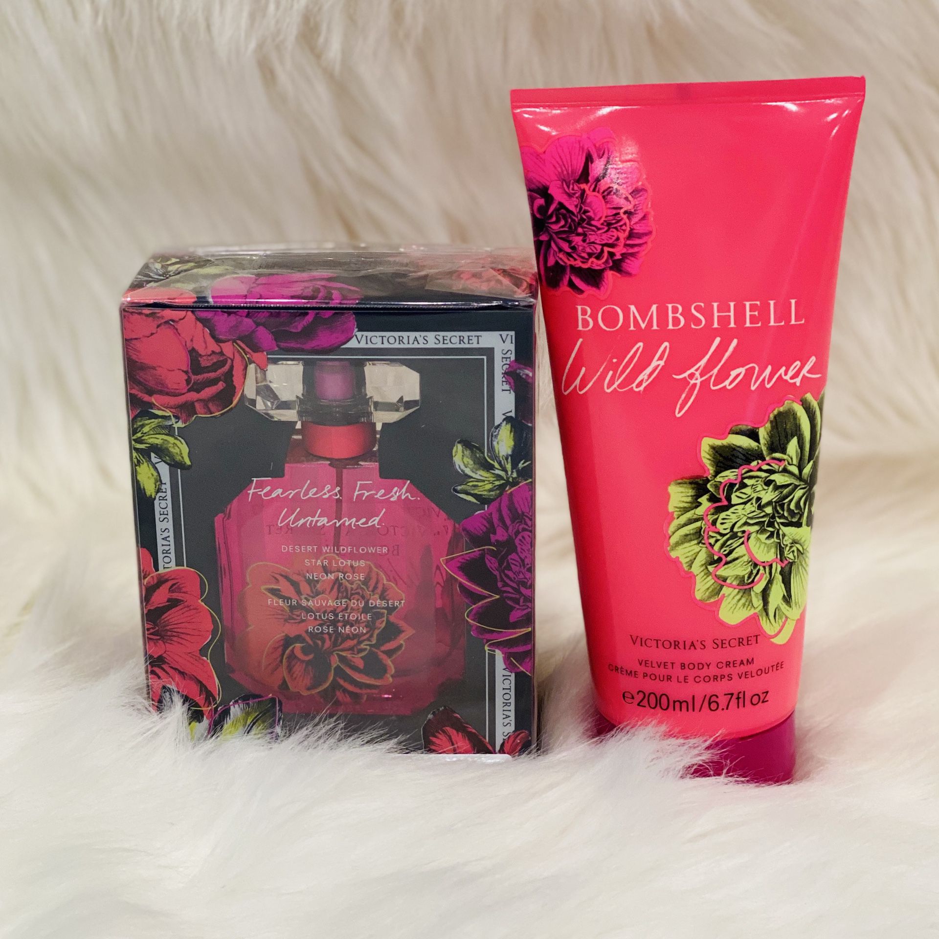 Victoria’s Secret Bombshell Wildflower Perfume and Lotion ( $45 Set )