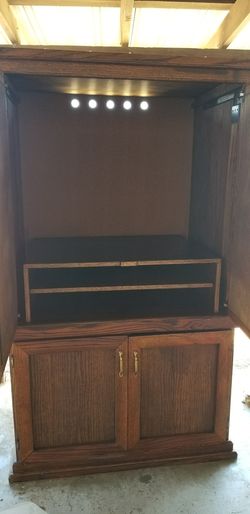 Custom made entertainment armoire