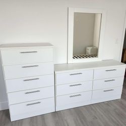 Brand New Dresser with Mirror And Chest / Cómoda Con Espejo Y Gavetero Nuevos A Estrenar....Fast Delivery 🚚 