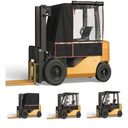 2026 Upgraded Forklift Cover, EVA Transparent & 600D Oxford Material, UV Protection, Indoor/Outdoor Use