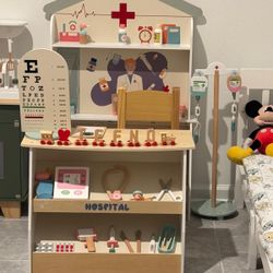 Kids Doctor Hospital Play Set (Wooden) – Tons of Accessories! 