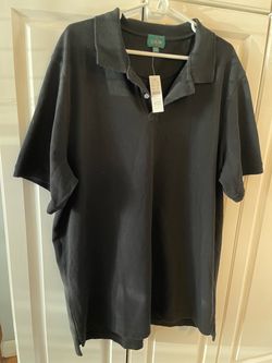 NWT Men’s XXLT (Tall) Black 100% Cotton Reimagined by J.  Crew Polo Short Sleeve Shirt