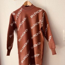 Thick Long Sleeves Mini Dress