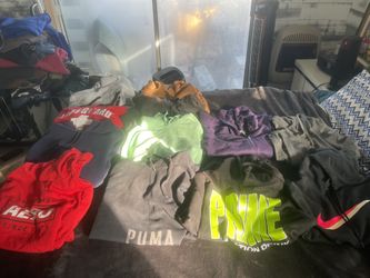 hoodies. lot size  medium 12 pcs puma under armor nike polo and more