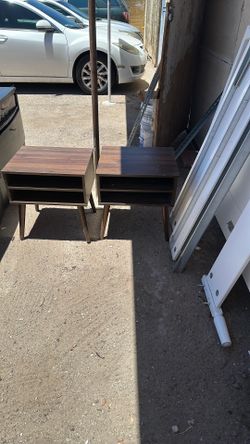 Little brown bedside cabinets
