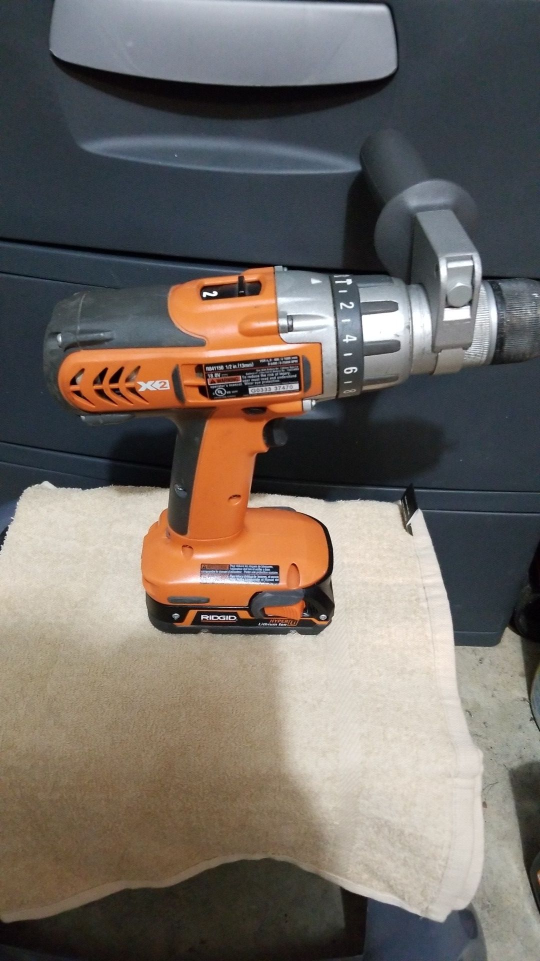 Ridgid hammer drill with battery