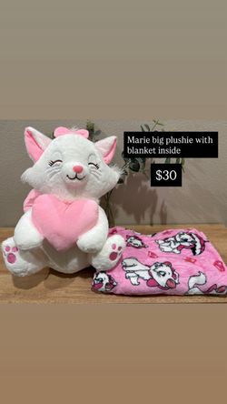 Marie Cat Plush with Matching Blanket