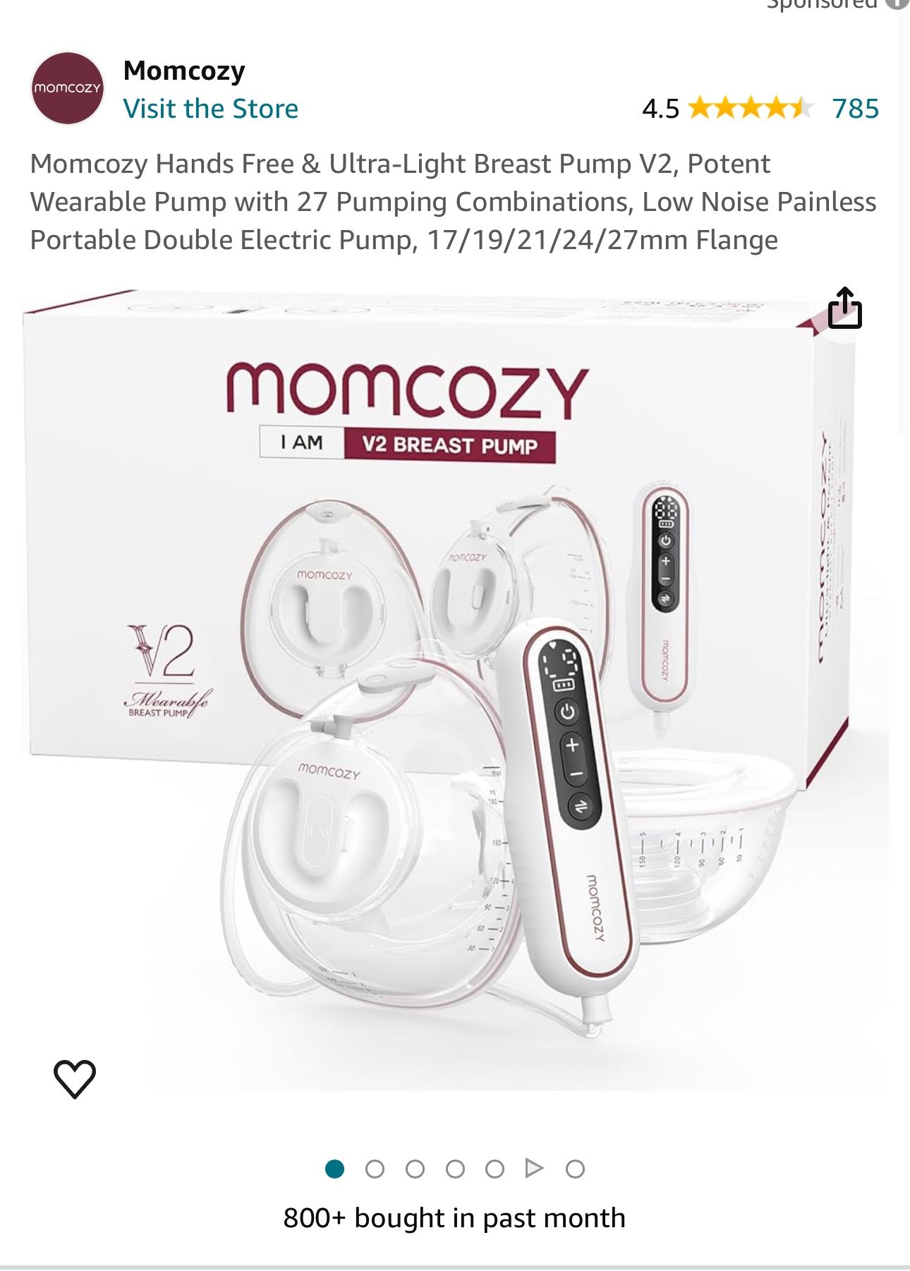 Brand New Momcozy V2 Breast pump