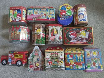 M and M Collector Tins lot of 14
