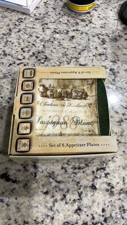 Chateau de Doullard Sauvignon Blanc Appetizer Plates Set of 6