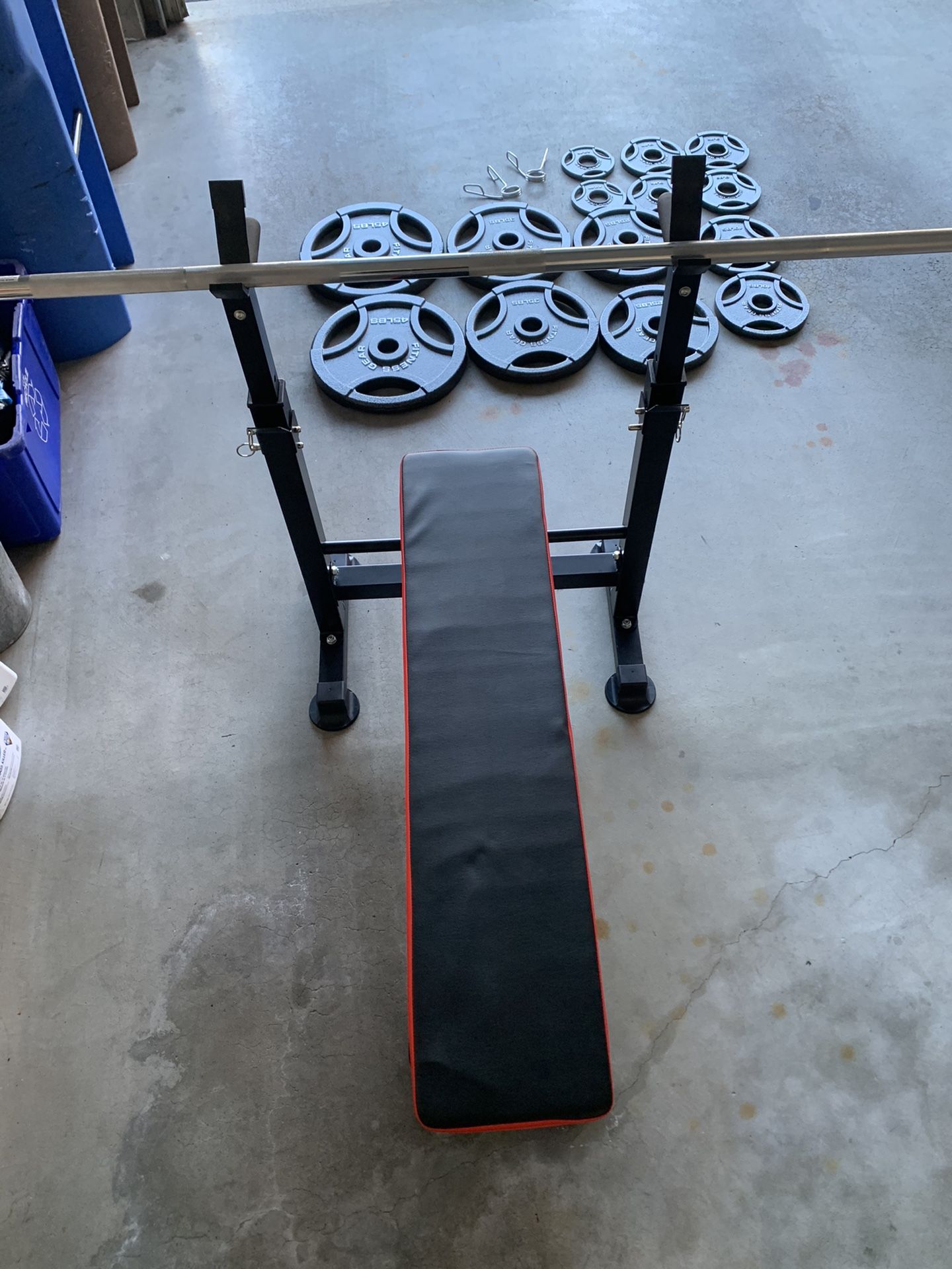 Brand New Foldable Bench Press With Dip Attachment Home Gym