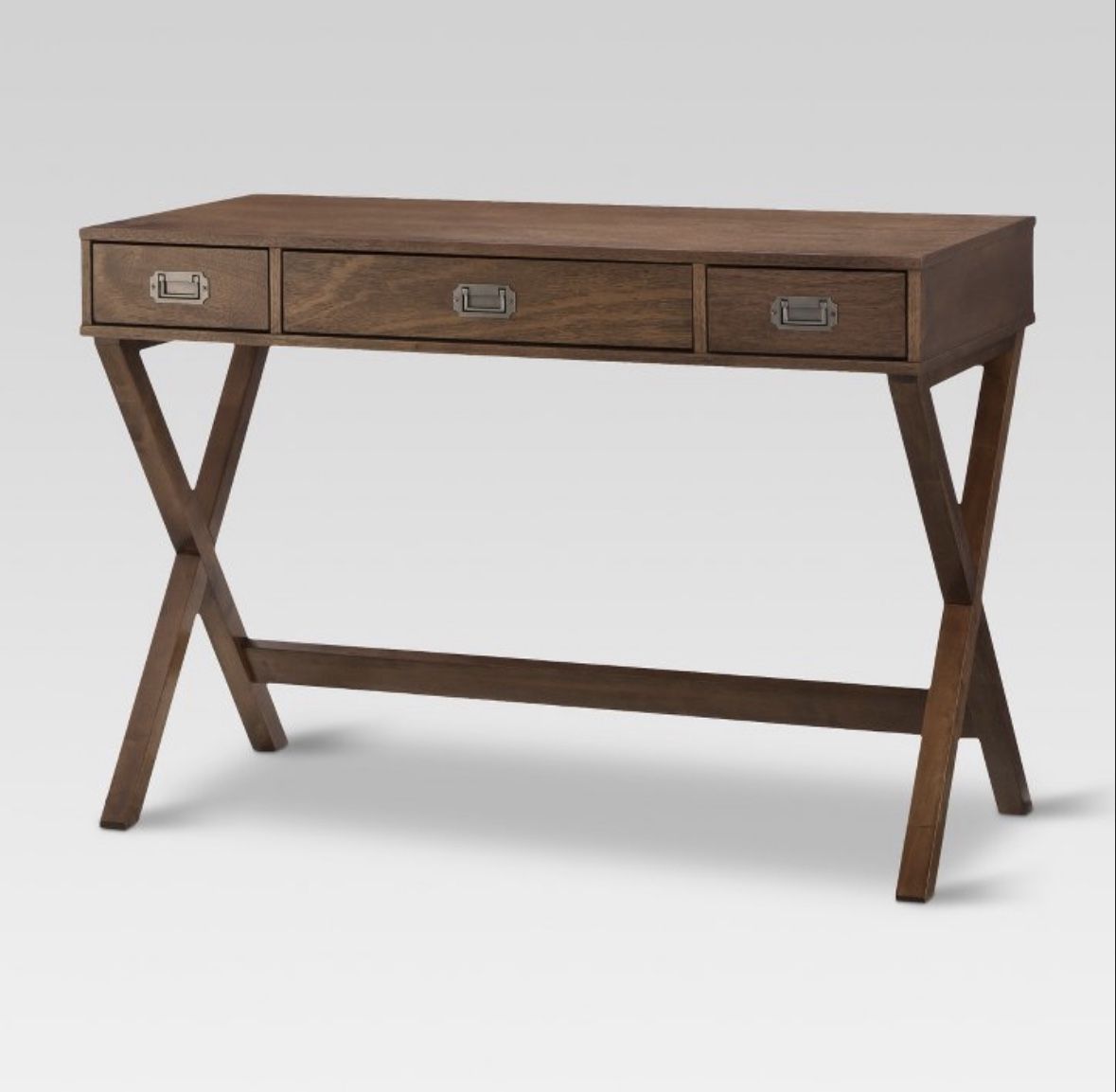 Campaign Wood Writing Desk with Drawers Brown - Threshold™