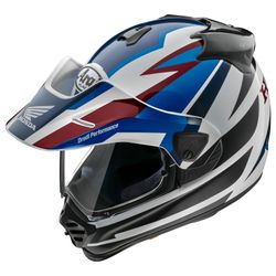 Arai XD5 Dual Sport Helmet Africa Twin bule