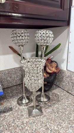 Cristal ball candle holder